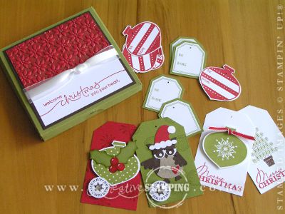 Pizza Box of Christmas Tags